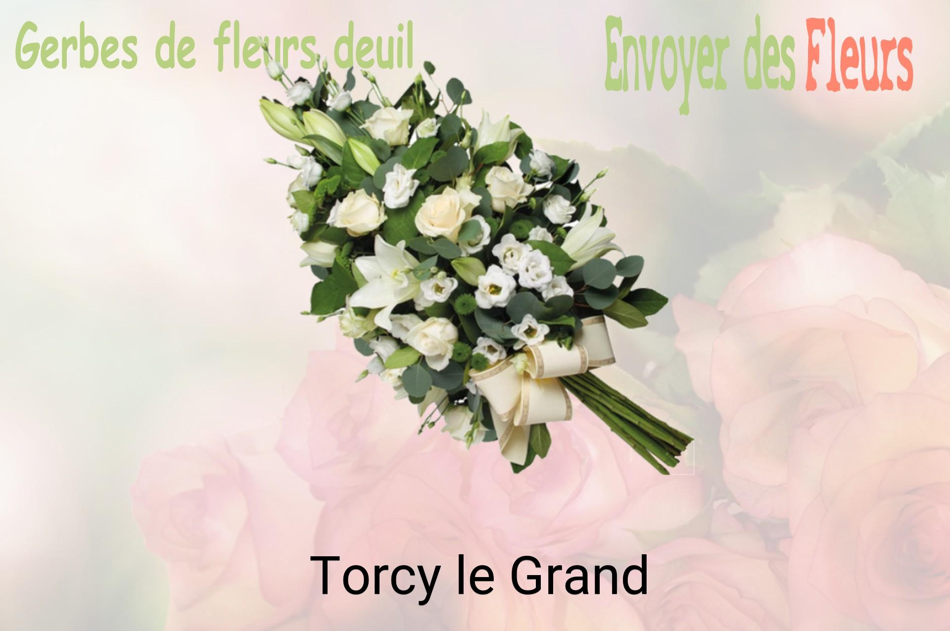 Gerbe de fleurs de deuil livrée à Torcy-le-Grand